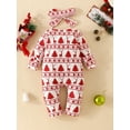 thumbnail image 4 of Christmas Outfit Long Sleeve Newborn Girls Tree Elk Print Jumpsuits 3M 6M 9M 12M 18M Winter Toddler Infant Xmas Headband Outfits, 4 of 10