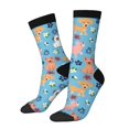 thumbnail image 1 of Lukts Cute Dog Pattern Womens Crew Soft Moisture-wicking Socks,Moisture Control Crew Socks,Mid Calf Socks, 1 of 6