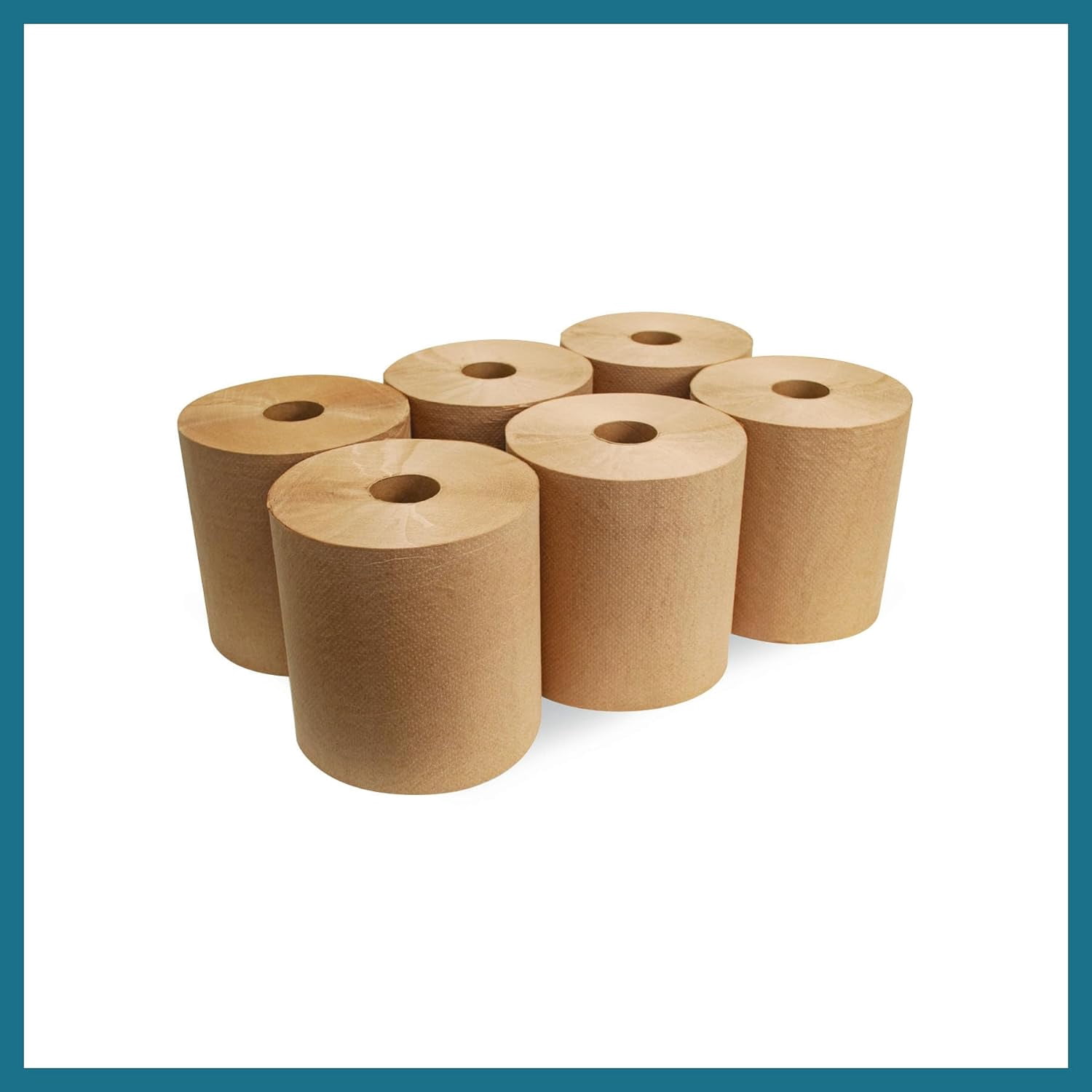 Morsoft by Morcon Paper R6800 Universal Hardwound Roll Towels, 100% Recycled Fibers, 6 Rolls X 800 ft Brown Paper Towels