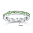 thumbnail image 4 of Bling Jewelry Lime Green CZ Eternity Band Ring Imitation Peridot .925 Sterling Silver, 4 of 6