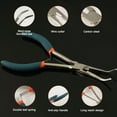 thumbnail image 3 of SPEEDWOX Long Reach Needle Nose Pliers with Serrated Jaws Bend Nose Pliers Fish Pliers Hook Remover Angled Needle Nose Plier with Cutter for Hard to Reach Narrow Spaces Jewerly Making, 3 of 7
