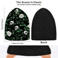 thumbnail image 5 of joogoo Skull Roses Leaf Beanie Hats Cuffed Winter Warm Knit Thick Beanies, 5 of 7