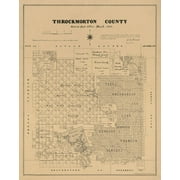 Throckmorton County Texas - Walsh 1880 - 23 x 29.06