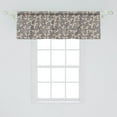 thumbnail image 2 of Ambesonne Leaves Window Valance, Ornamental Nature Design, 54" X 18", Taupe and Beige, 2 of 3