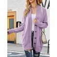 thumbnail image 3 of Franhais Women's Cardigan Autumn Winter Knit Long Sleeve V Neck Button Up Knitwear Sweater, 3 of 4