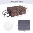 thumbnail image 4 of Cesta de picnic de mimbre Neti Neti para 4 personas con nevera y manta, 4 of 8