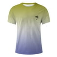 thumbnail image 3 of T-shirts pour Hommes Printemps Été Imprimé Intégral Manches Courtes Col Rond Floral Tendance Mode Haut Décontracté, 3 of 4