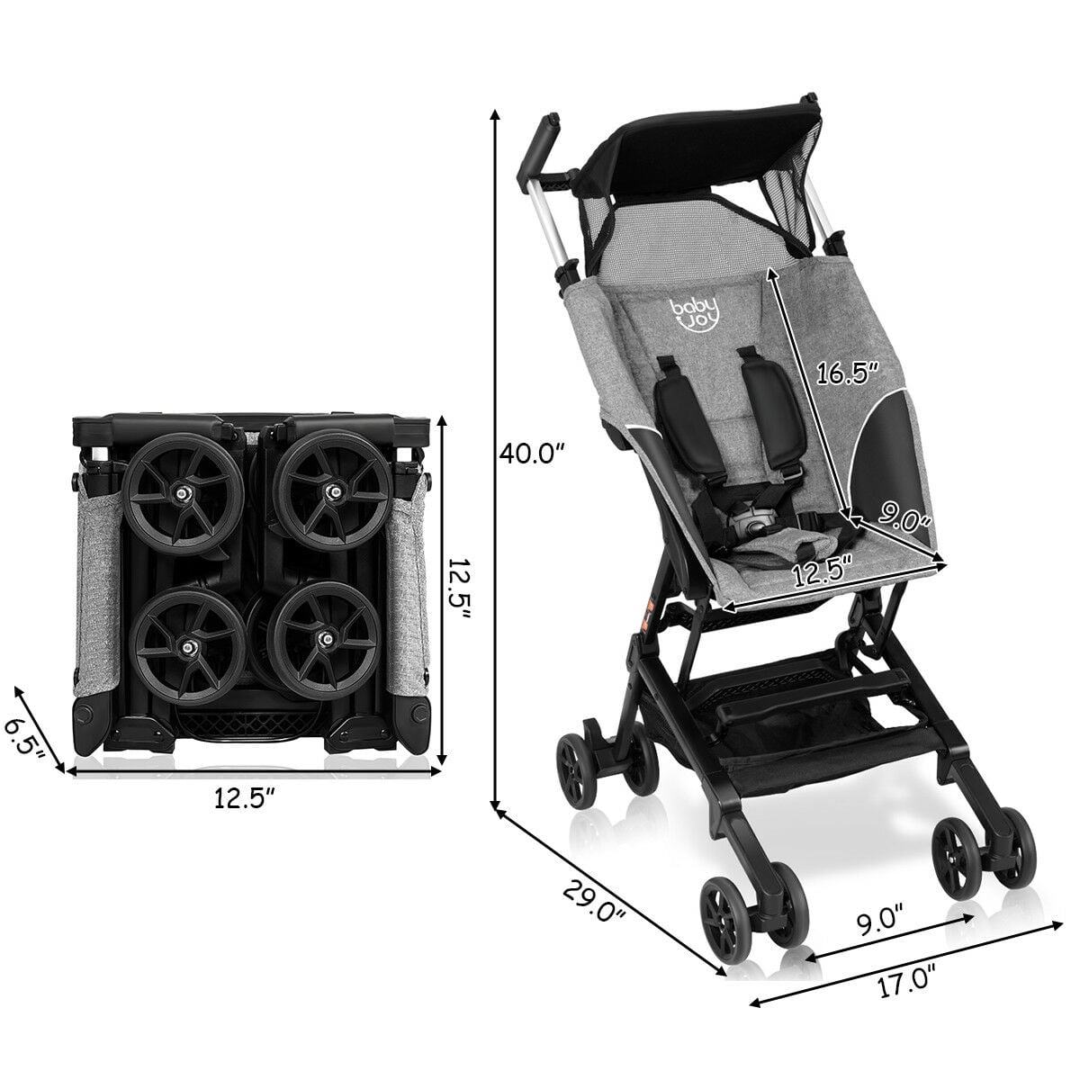 costway buggy stroller