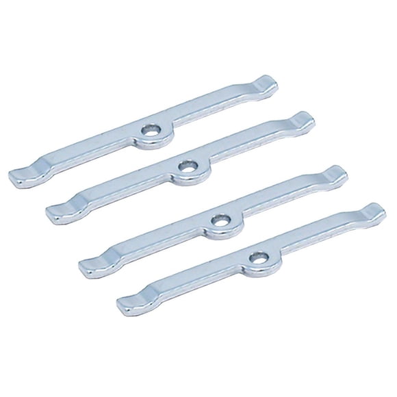 Spectre Industries Valve Cover Hold Down Tab Set 5321 For Use With Chevy Small Block 265-400; Triple Chrome-Plated; Heavy Gauge Steel; 4 Piece Set