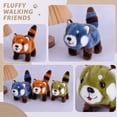 thumbnail image 2 of Plush Raccoon Toy Green Electric Stuffed Animal Raccoon Doll Interactive Play Gift For Kids 1 Piece, 2 of 6
