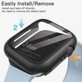 thumbnail image 5 of JETech Case with Screen Protector Compatible with Apple Watch Series 9 8 7 45mm, Overall Protective Cover, Built-in Tempered Glass Film High Sensitivity, 2 Pack (Black), 5 of 6
