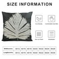 thumbnail image 5 of HENGT  Black White Leaves Throw Pillow Cover Square Cushion Case with Stitched Edge Luxury Modern Decorative Pillowcase for Couch Living Room Bedroom, 5 of 5