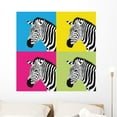 thumbnail image 1 of Pop Art Zebra Wall Mural by Wallmonkeys Peel and Stick Graphic (36 in H x 36 in W) WM31744, 1 of 4
