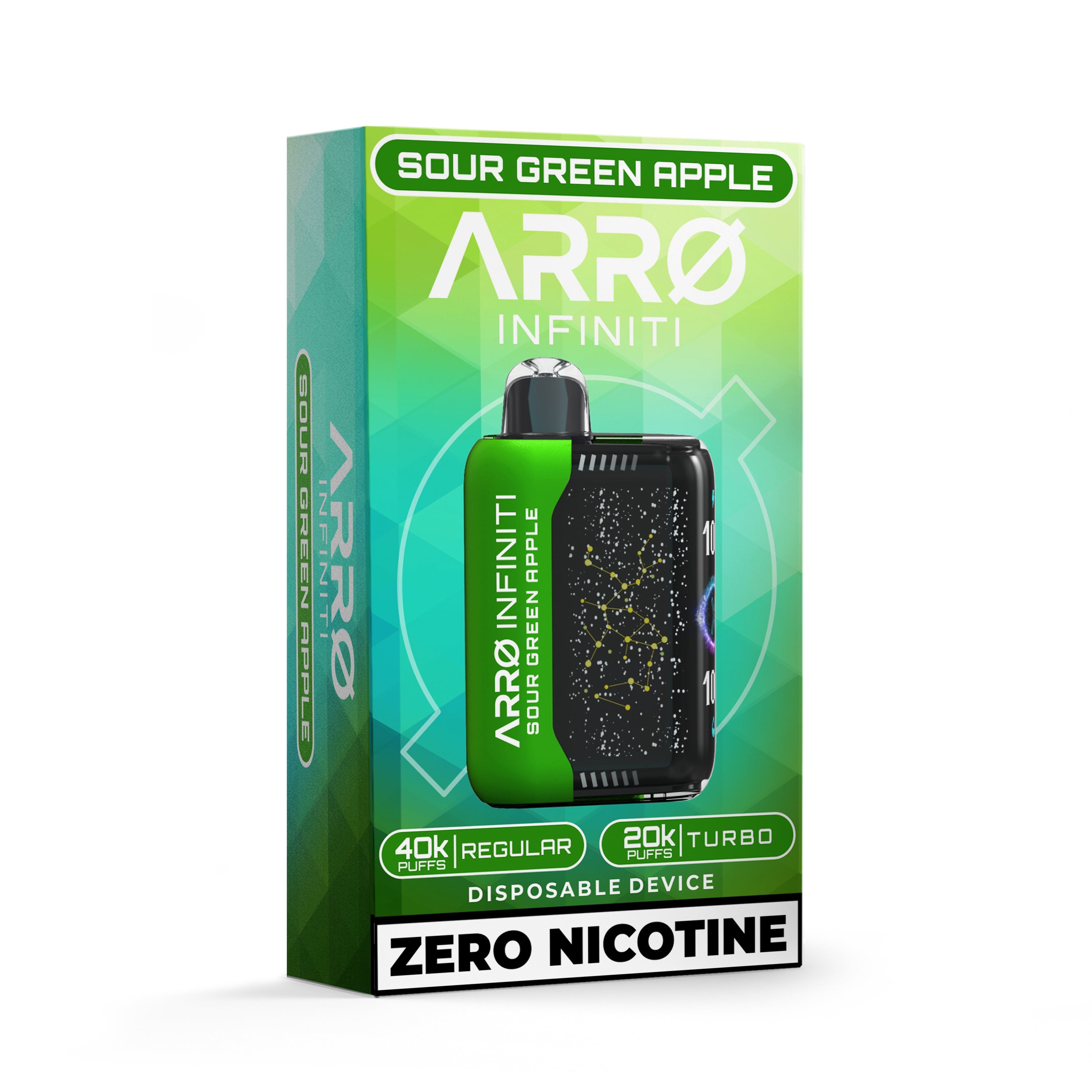 ARRO Infiniti - Sour Green Apple | 0% Nicotine, 40k puffs, Aromatherapy  Diffuser - Walmart.com