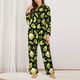 thumbnail image 2 of Fotbe Avocado Toast Conjunto de Pijama de Manga Larga para Mujer con Estampado, Ropa de Dormir de 2 Piezas, Conjunto de Casa Suave y Cómodo con Bolsillos-Small, 2 of 7