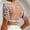 White, variant on Women’s Tanks Rhinestone Crop Tank Top with Sleeveless Fringe Shawl Wrap See-Through Mesh Body Chain for Beach Cover-Up White XS