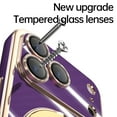 thumbnail image 6 of Dteck Magnetic Stand for iPhone 17 Pro Case, Plating Kickstand Compatible with Magsafe Built-in Camera Lens Protector Slim Phone Case with Stand Ring, Purple, 6 of 6