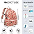 thumbnail image 6 of Red Strawberry Plants Fruit Backpack for School,Cute School Bag,Schoolbag with Adjustable Shoulder Straps & Padded Back,13.4"x11"x4.7", 6 of 6