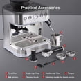 thumbnail image 4 of Ourlova Machine à Espresso 20 Bars avec Broyeur, Semi-Automatique, Cafetière Latte et Cappuccino en Acier Inoxydable, Réservoir de 95 Oz, 4 of 8