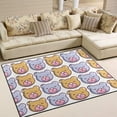thumbnail image 2 of Coolnut Lightweight Soft Area Rugs, 80x58 inchCute Teddy Bear Head Floor Mat for Kids Playing Room Hardwood Floor Living Room Nursery Rugs, 2 of 6