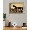 thumbnail image 6 of Drsoum Vintage Canvas Framed Wall Decor Horse Room Art for Bathroom Dining Room Hallway 11x14in Natural Framed, 6 of 6