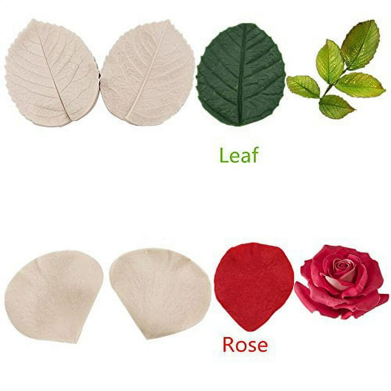 Roses Collection Fondant Mold-rose Flower And Leaves Shapes