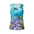 thumbnail image 5 of Goofa Corals and Tropical Fish Printed Womens Workout Tops for Women Sleeveless Yoga Shirts Athletic Running Tank Tops Sleeveless Gym Clothes Workout Apparel-XX-Large, 5 of 9