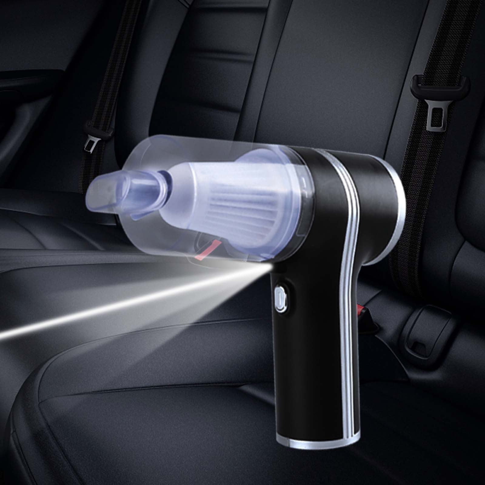 Byujiro Car Vacuum Cleaner 9000pa Handheld Vacum Cleaner with Clear Cup Rechargeable Car Detailing Vacuum Portable Wet Dry Vacuum Cleaner with Lighting