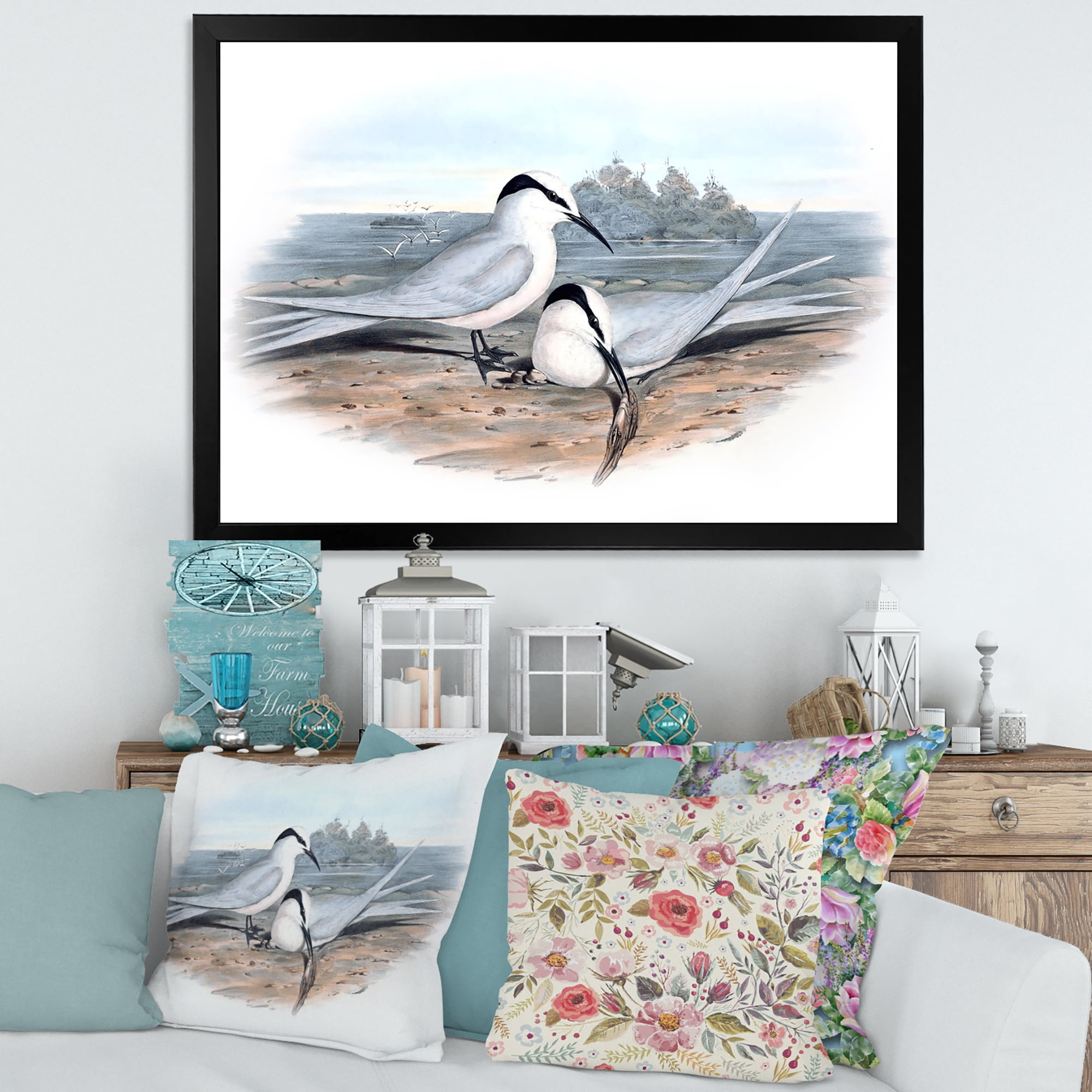 Designart 'Ancient Birds In The Wild IX' Traditional Framed Art Print