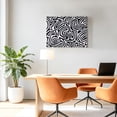 thumbnail image 4 of Black Swirling Lines Canvas Print Wall Art, Curves Waves Modern Abstract Wall Decor Modern Artwork Paintings Pictures for Living Room Framed and Stretched Ready to Hang 12" x 16", 4 of 9