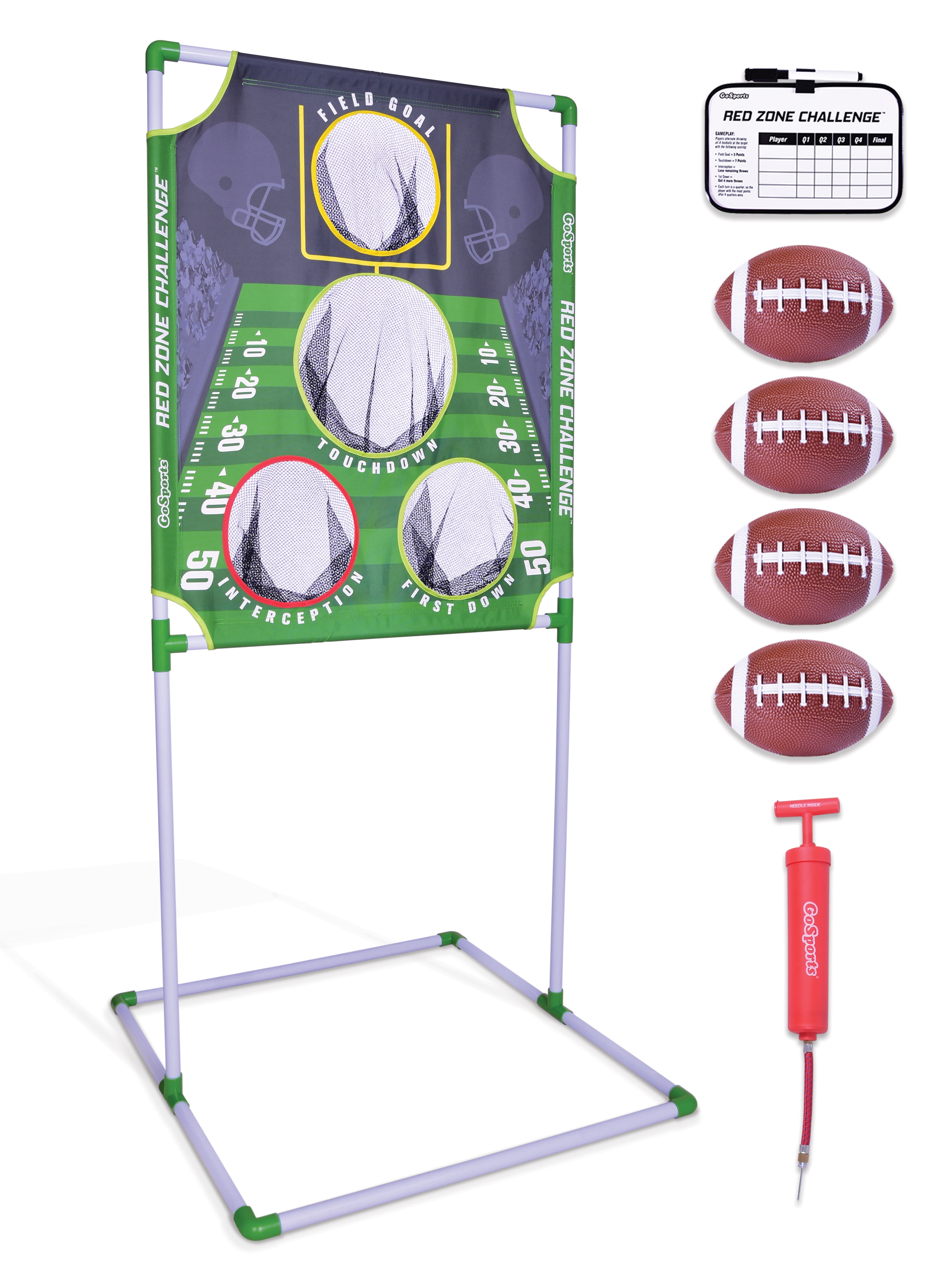 GoSports Red Zone Challenge Football Toss Game - Includes Target, 4  Footballs, Scoreboard and Case