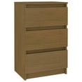 thumbnail image 2 of vidaXL 1/2x Solid Wood Pine Bedside Cabinet Nightstand Furniture Multi Colors, 2 of 58