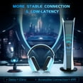 thumbnail image 2 of Cascos Gaming Inalámbricos 2.4GHz Gtheos para PC, PS4, PS5, Mac, Nintendo Switch, Bluetooth 5.0, Micrófono Desmontable, Sonido Estéreo, 2 of 9