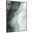 thumbnail image 4 of Kate and Laurel Green Wave Framed Canvas Wall Art by Amy Lighthall 32 x 42 Sylvie Dark Grey, Modern, Abstract, Nature Art for Wall Decor, Living Room, Bedroom, 4 of 8