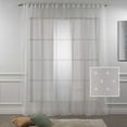 thumbnail image 2 of 3S Brother's White Lace Sheers Dots Pattern Curtains Extra Long Set of 2 Panels Rod Pocket & Back Tab Home Décor Window Custom Made Drapes -Made in Turkey Each Panel (52"W x 84"L), 2 of 5