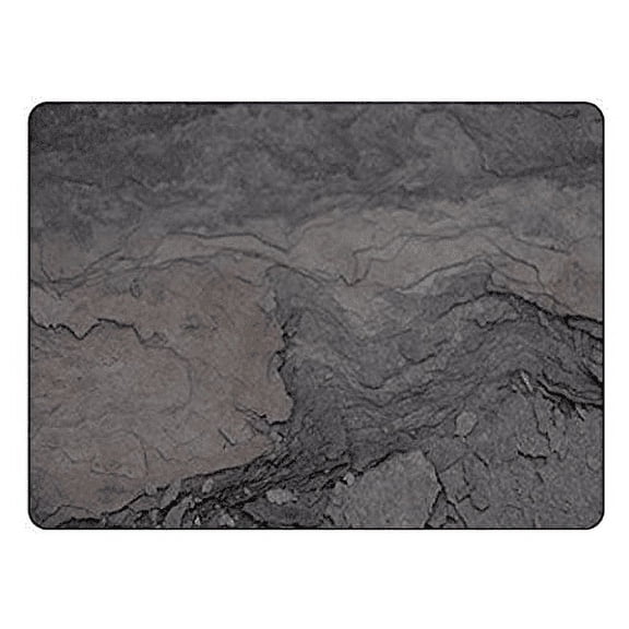 Pimpernel Midnight Slate Placemats, set of 4, Heat Resistant Mats, Cork-backed Board, Hard, Placemat Set for Dining Table, Rectangular, Measures 15.7" x 11.7"