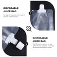 Mizh 50Pcs Disposable Juice Bag with Straw Portable Drink Bag Standup