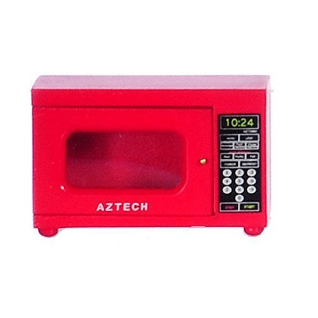 Casa de muñecas miniatura escala 1:12 microondas rojo # T5960 AZTEC IMPORTS 9372869