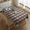 thumbnail image 2 of Christmas Red Plaid Table Cloth,Wrinkle Free Table Cover with Polyester,Waterproof Reusable Tablecloth for Kitchen Picnic Party (Rectangle,60x84inch), 2 of 5