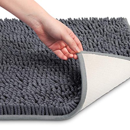 Vdomus Soft Microfiber Shag Bath Rug Extra Absorbent And Comfortable Anti Slip Machine Washable Large Bathroom Mat Grey 32 X 20 Walmart Canada