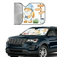 thumbnail image 2 of Yiaed Gnome Camping Fishing Print Car Windshield Sunshade Front Auto Car Front Window Sun Shade Foldable Sun Visor Shield Cover Auto Accessories for Sedan SUV Truck-Medium, 2 of 5