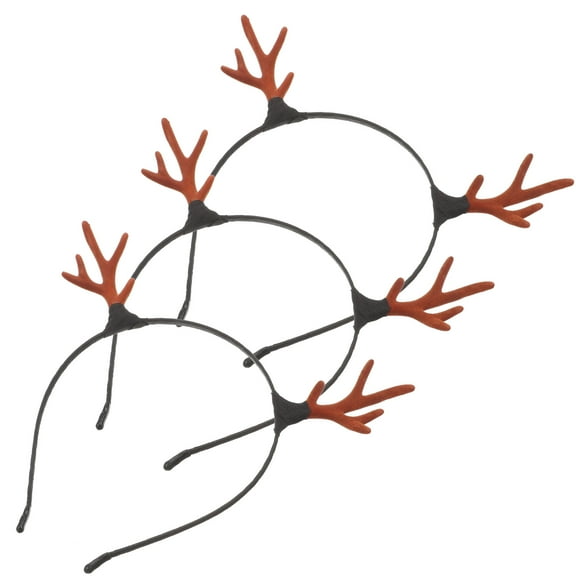 ULTNICE 3Pcs Metal Antler Headband Photo Props for Women Performance Events