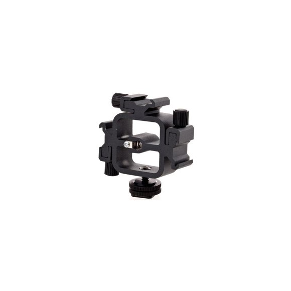 Soporte triple para montaje de zapatos Flashpoint de metal fundido con orificio para paraguas