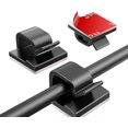 thumbnail image 2 of Clips de Cable Adhesivos Negros 130 Piezas Organizador de Cables, 2 of 5