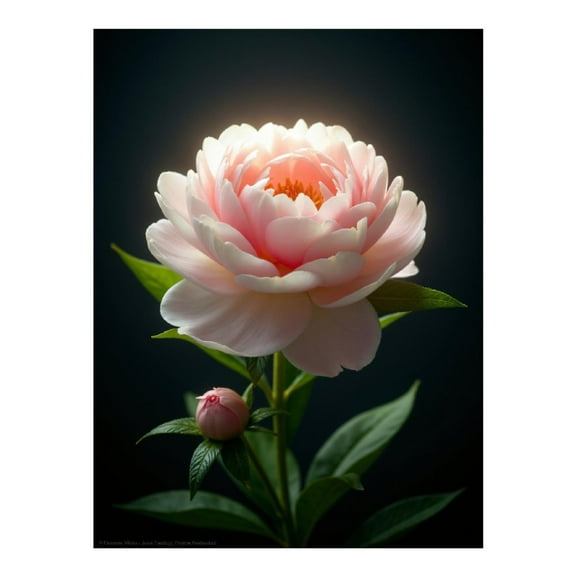 Diamond Art Kit for Adults, Pink Peony Bloom With Bud Diamond Painting for Adults Beginners, 5D DIY Diamond Art Painting Kits, Colorful Diamond Painting Craft for Home Decor 12x16 Frameless