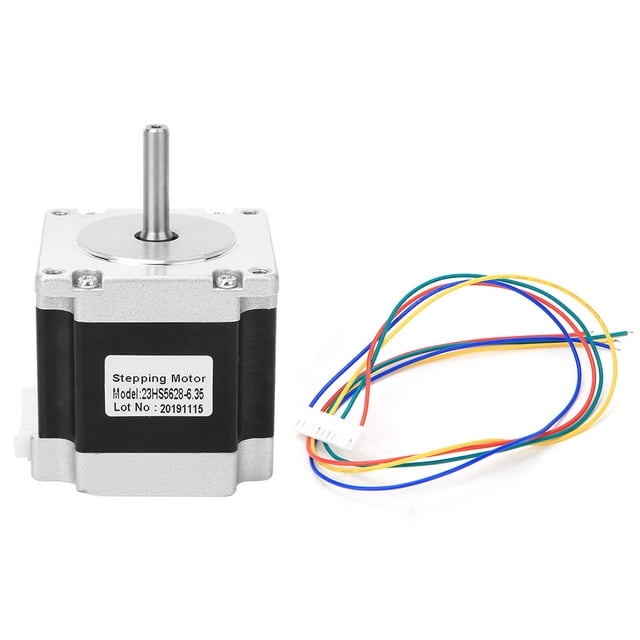 Accesorios para impresora 3D con motor paso a paso NEMA 23 y cable de 4 pines 23HS5628, eje de 6,35 mm/8 mm, diámetro de 6,35 mm