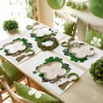 thumbnail image 6 of St. Patrick's Day Placemat of 1 PC, Lucky Four Leaf Clovers Table Mats Washable Heat-Insulation Non-Slip Place Mats for Kitchen Dinner Table Indoor Outdoor Decor,13x19 Inch Gold Green, 6 of 8