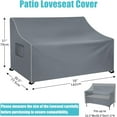 thumbnail image 4 of Patio Furniture Covers 4 Piece Set, Outdoor Furniture Cover, Patio Furniture Set Covers, Heavy Duty Oxford Durable Waterproof Fabric, Fit for Chairs, Couch, Coffee Table-XX-Large, Grey, 4 of 4