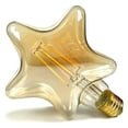 thumbnail image 1 of Vintage Star Shaped Light Bulb, Amber Glow Edison Style Long-lasting Energy Efficient Trendy Glass Design, For Not Damp Locations Without Waterproof Base (E27), 1 of 6