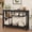 Black, variant on Industrial Console Table, 47 Inch Narrow Entryway Sofa Table with Open Storage Shelves for Hallway or Living Room